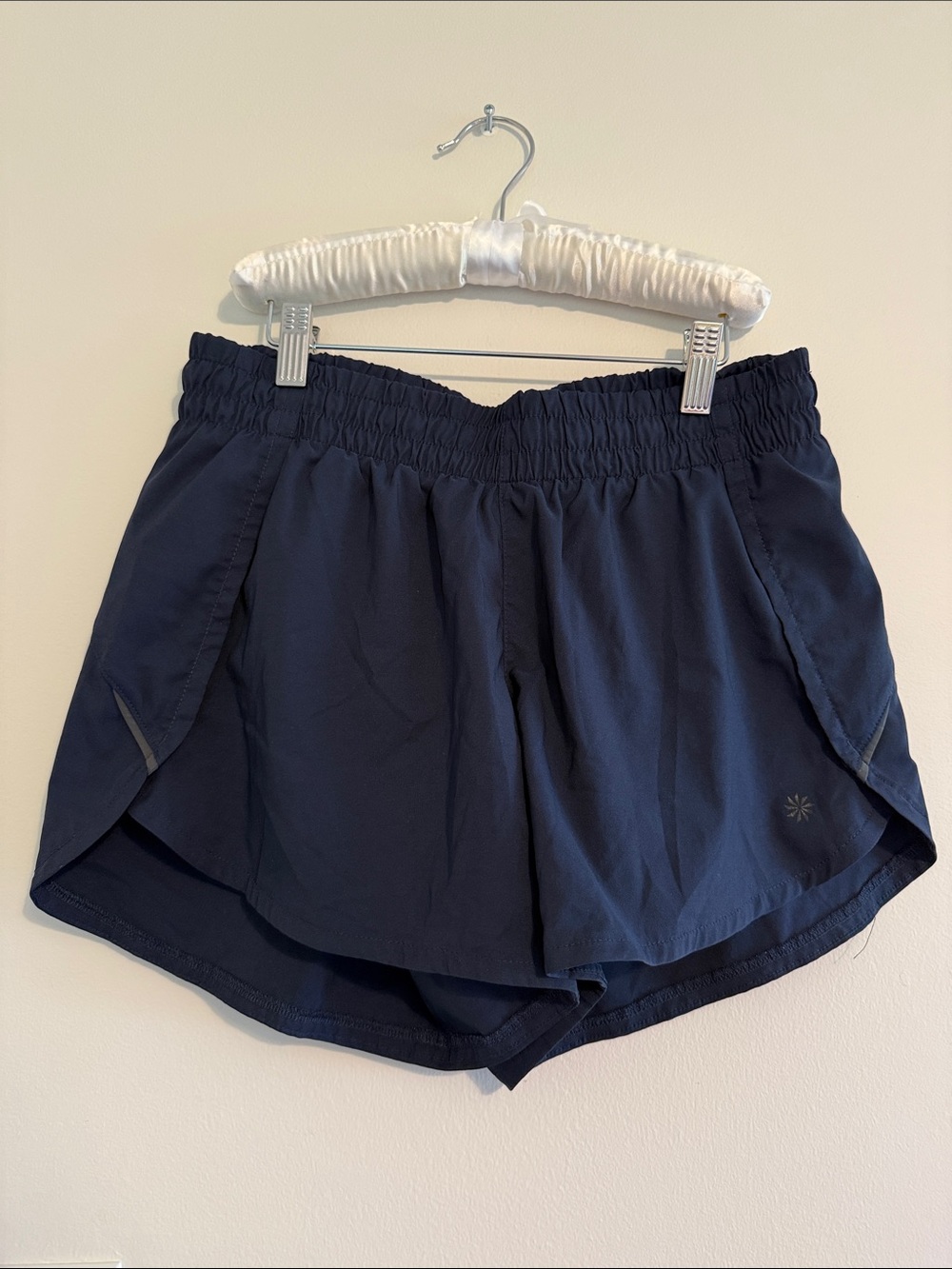 Athleta Navy Elastic-Waist Running Shorts